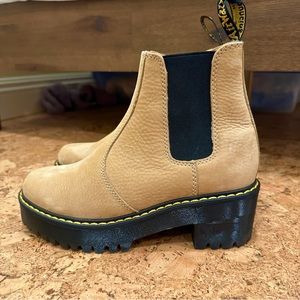 Dr. Martens Rometty Tan Nubuck Leather Chelsea Boots